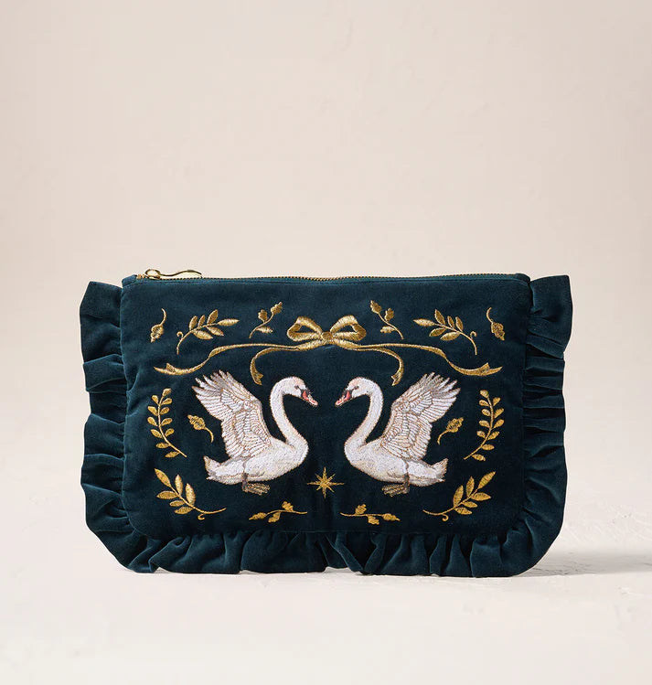 Majestic Swans Frill Pouch