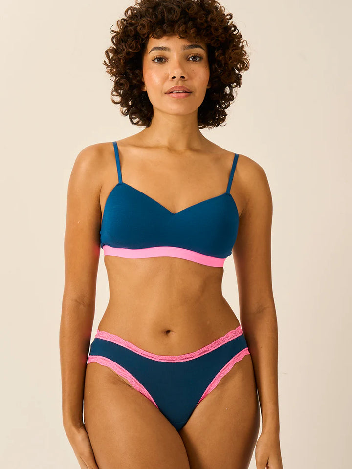 1KNMIDNEOPNK - Classic Knicker Midnight/Hot Pink