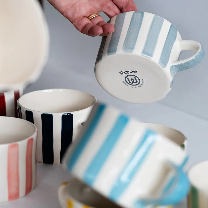 Candy Stripe Mug - Moss Green