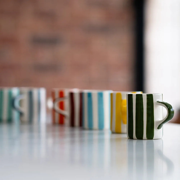 Espresso Cup Candy Stripe - Rose