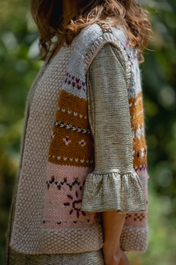 Quito Block Sleeveless Cardigan Multi