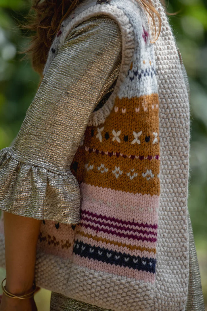 Quito Block Sleeveless Cardigan Multi