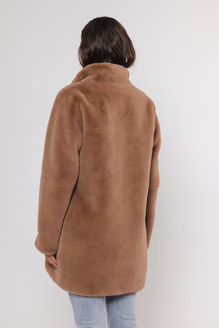 Nonna Faux Fur Coat - Twig