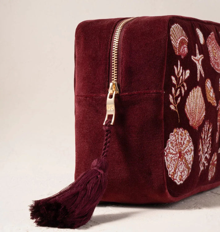 Ocean Treasures Velvet Wash Bag - Port
