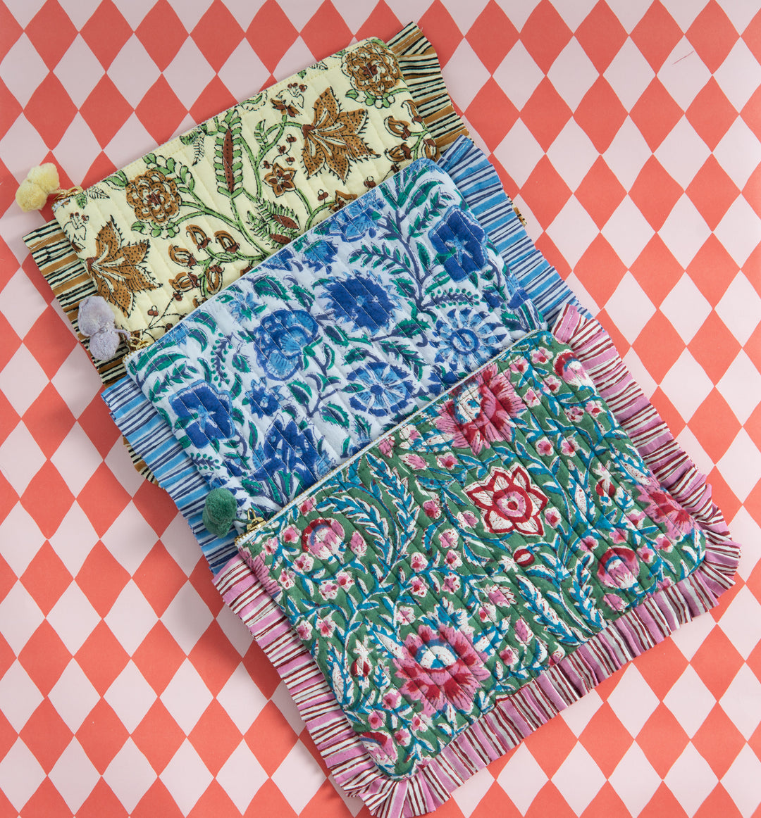 Millie Frill Pouch - Dijon