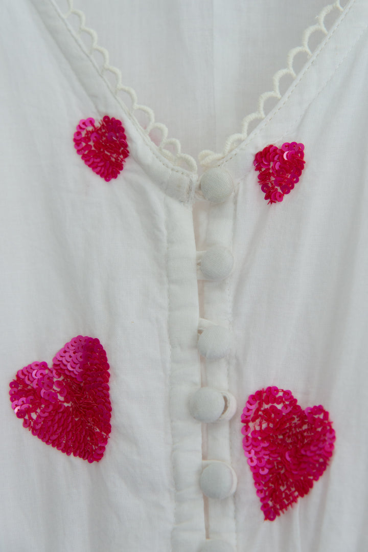Lucy Rose Pink Heart Sequin Dress