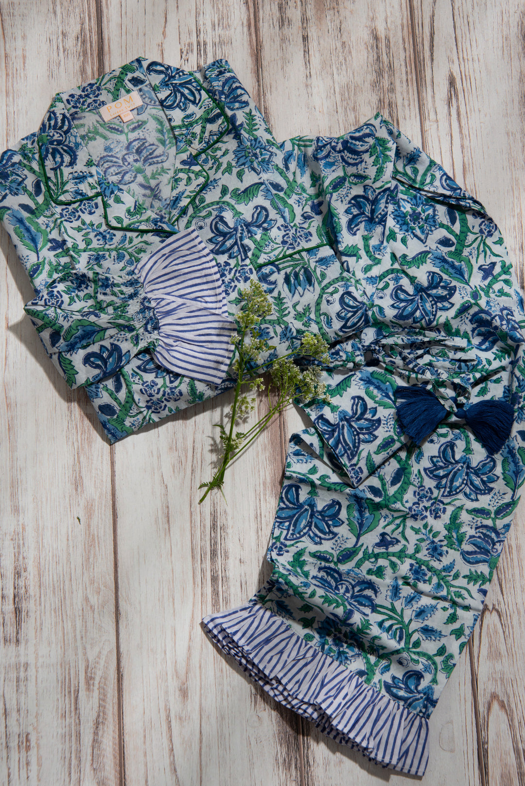 Coco Long PJ Set - Blue Flower