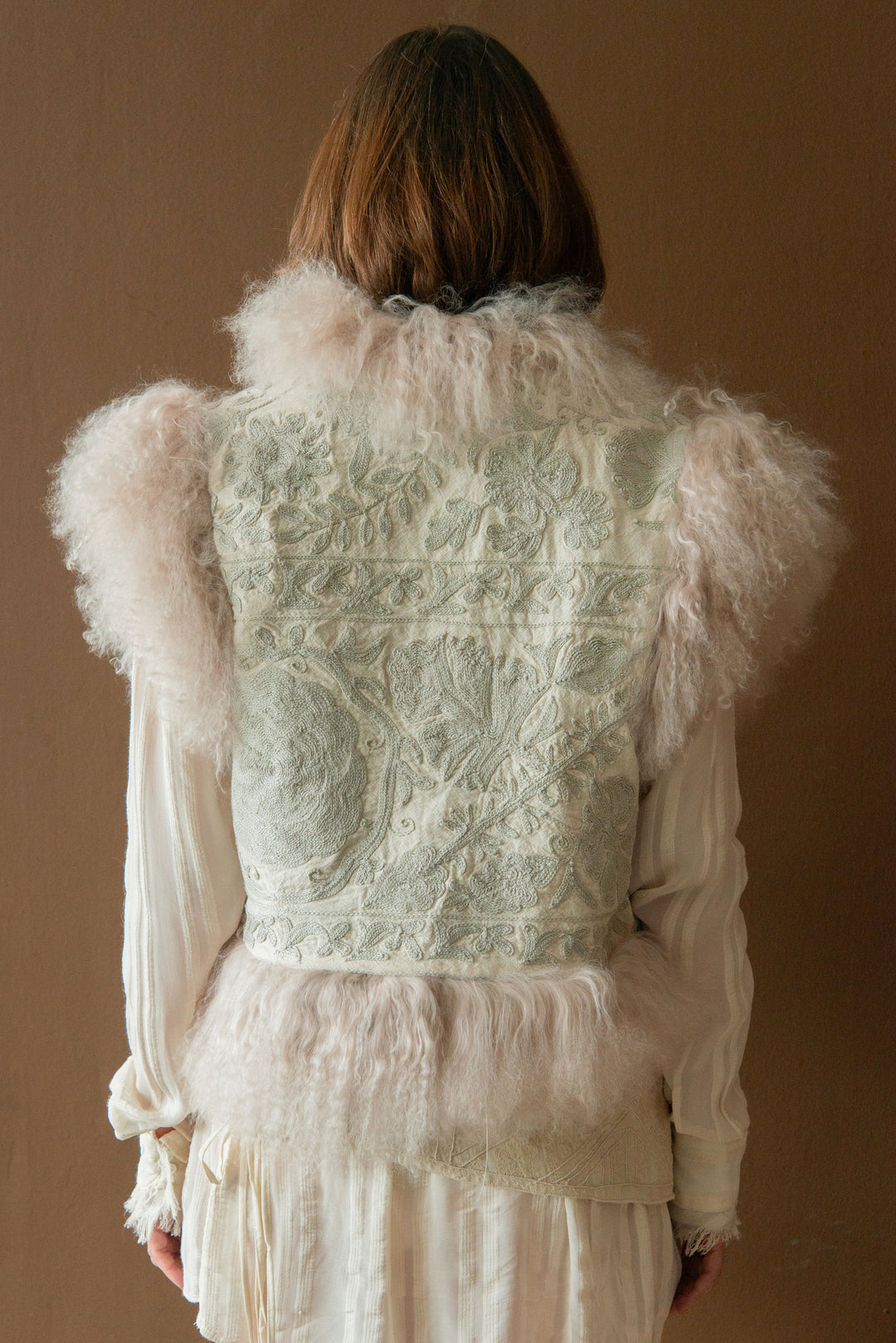 POM x Marais Calla Suzani Reversible Gilet - Silver