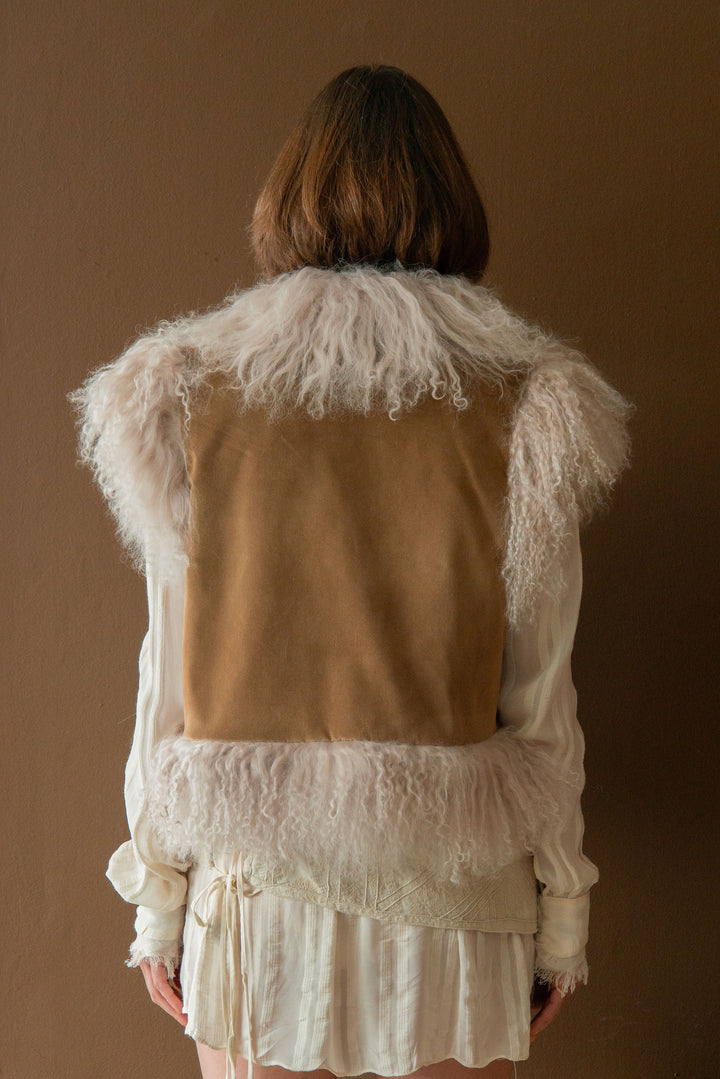 POM x Marais Calla Suzani Reversible Gilet - Peach Pink