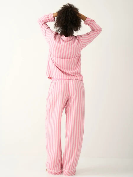 Ecovero Pyjama Bottoms - Pop Pink Stripe