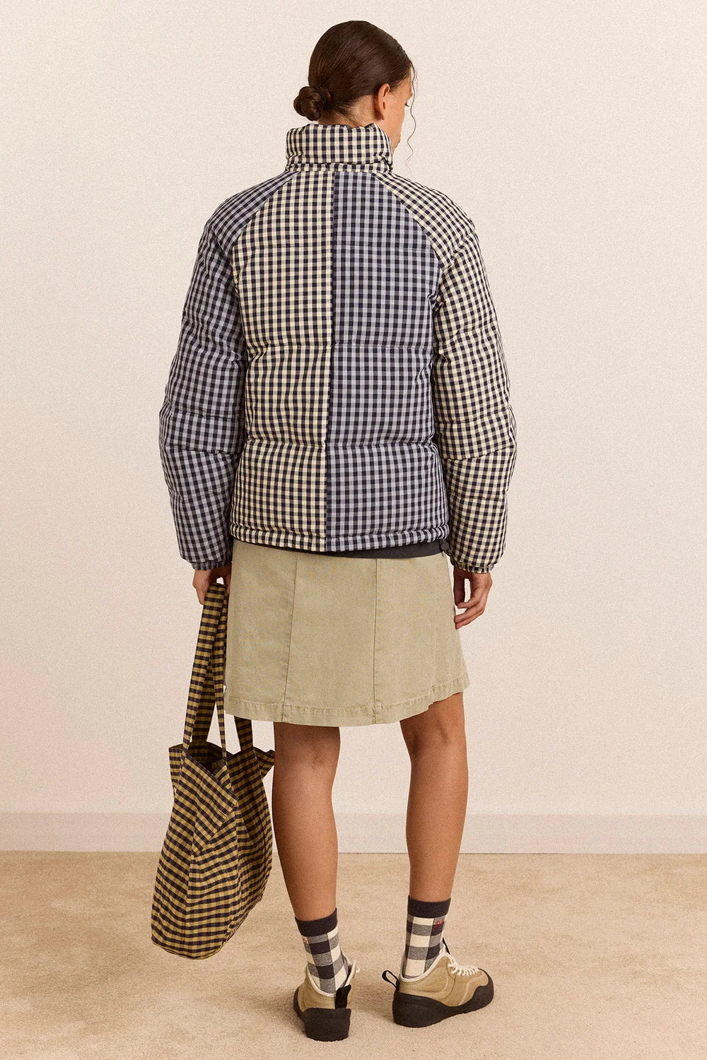 Reversible Opal Puffer - Mix Gingham