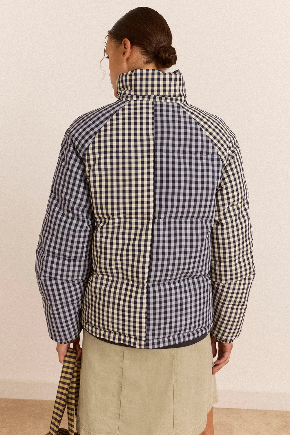 Reversible Opal Puffer - Mix Gingham