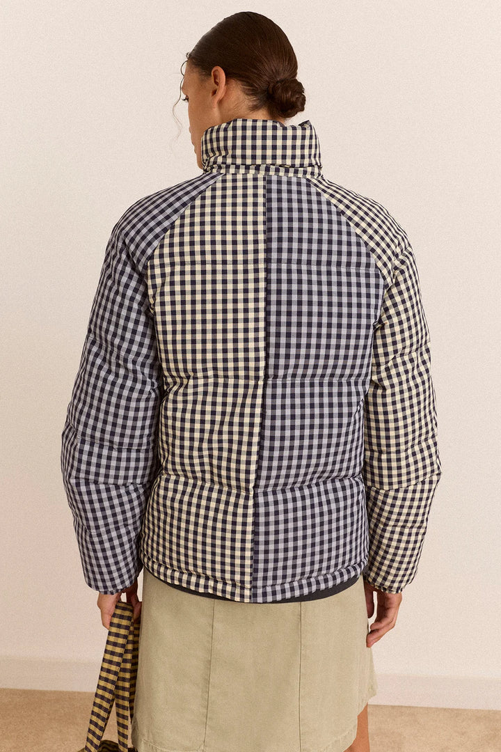 Reversible Opal Puffer - Mix Gingham