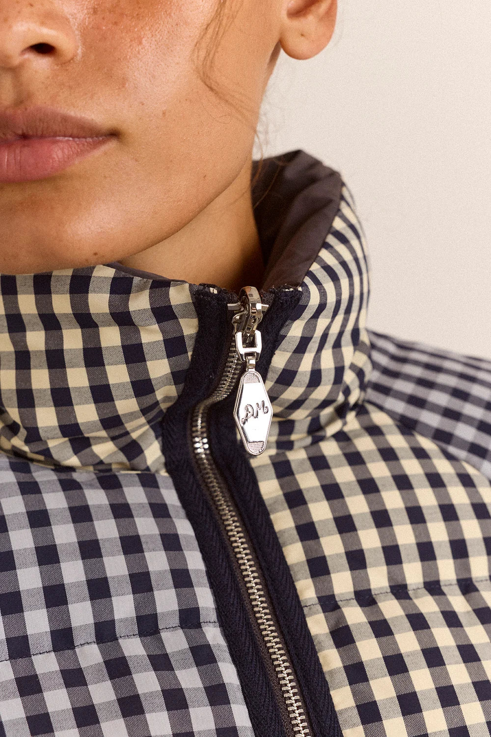 Reversible Opal Puffer - Mix Gingham