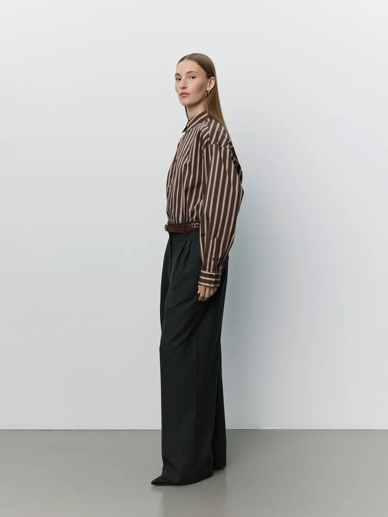 Rosalinda Wide Leg Trousers - Dark Grey