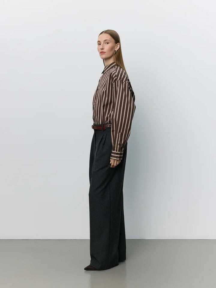 Rosalinda Wide Leg Trousers - Dark Grey