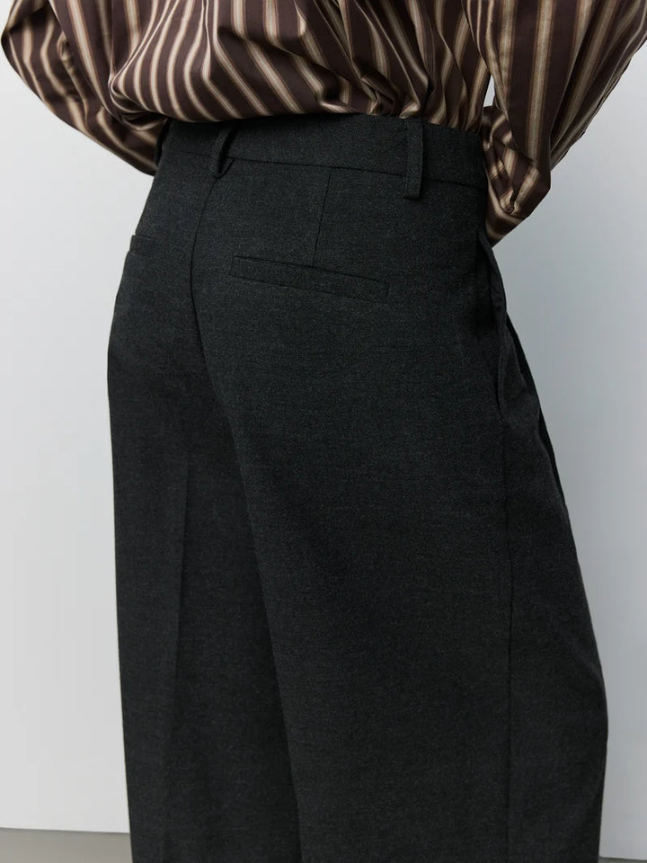 Rosalinda Wide Leg Trousers - Dark Grey