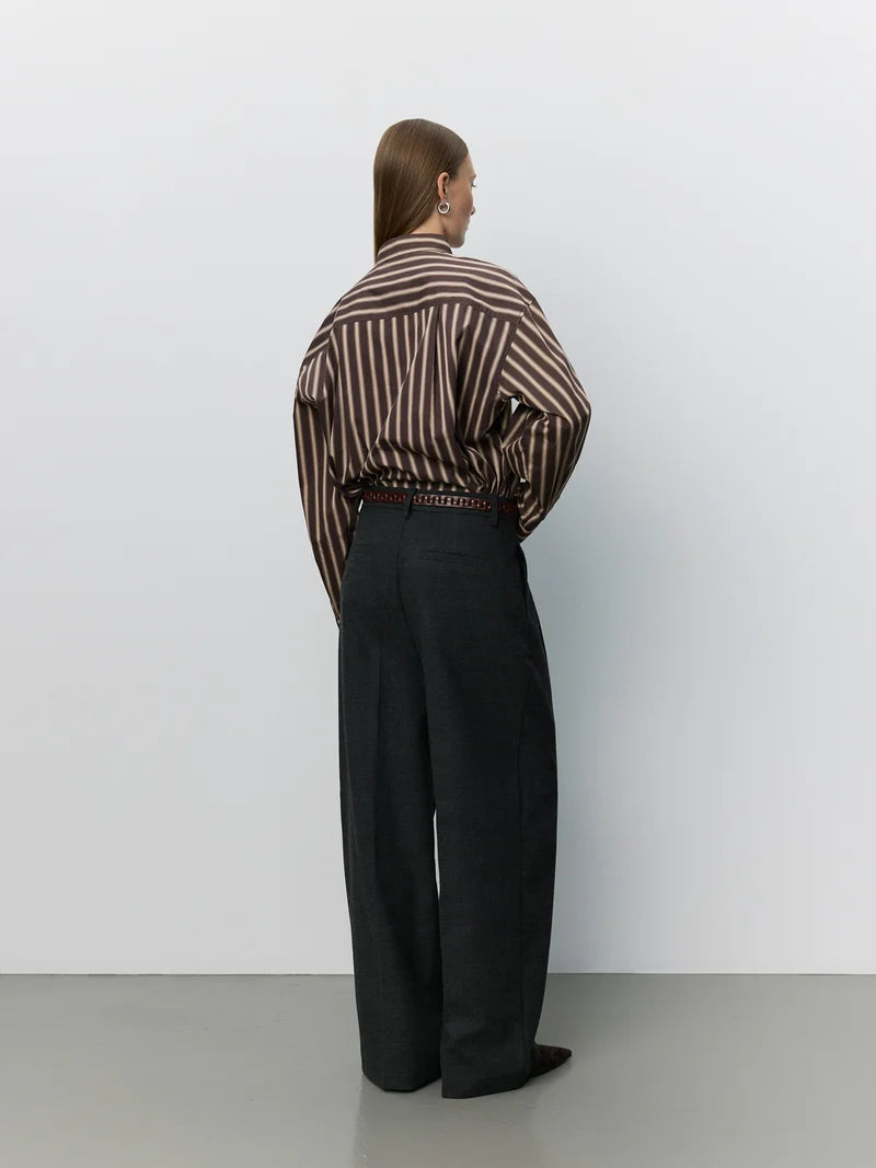 Rosalinda Wide Leg Trousers - Dark Grey
