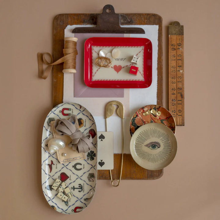 Rectangular Enamel Tray Love Letter