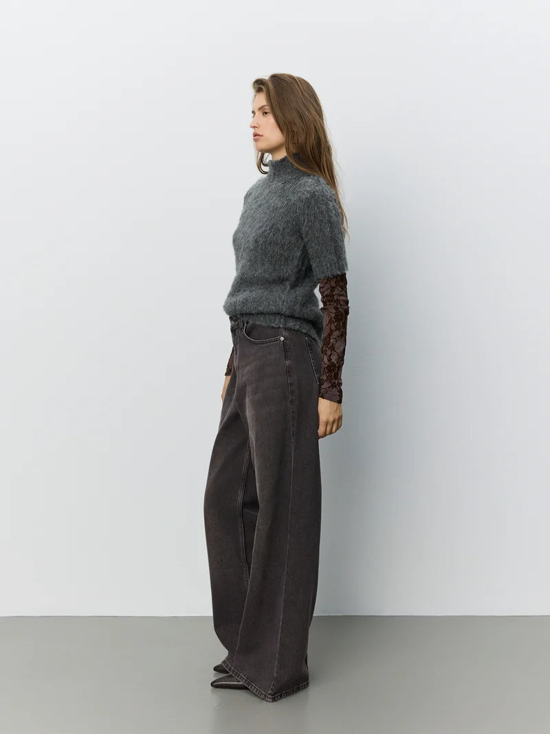 Saminasw Knit Top - Dark Grey