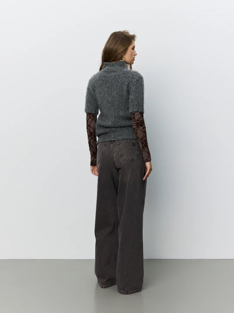 Saminasw Knit Top - Dark Grey