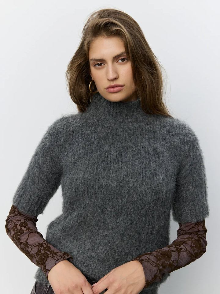 Saminasw Knit Top - Dark Grey