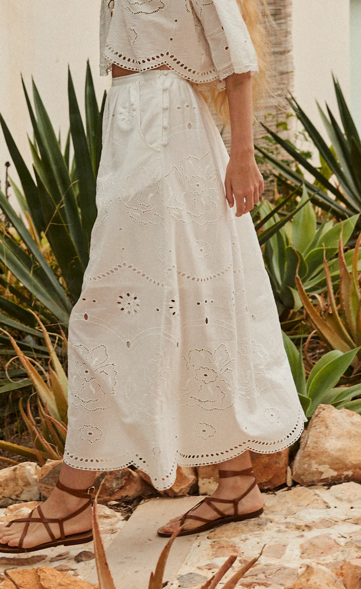 Mabel Skirt - Vintage White