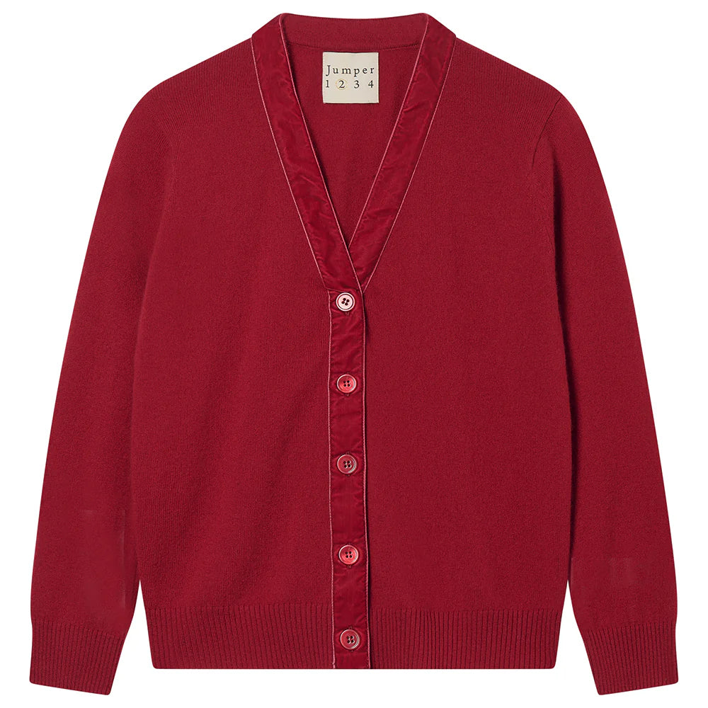 Velvet Little Cardigan - Claret