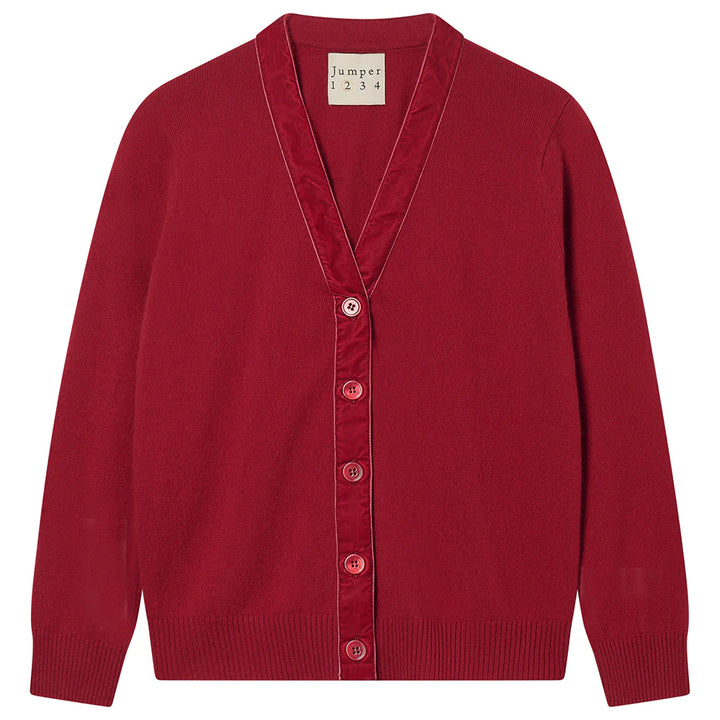 Velvet Little Cardigan - Claret