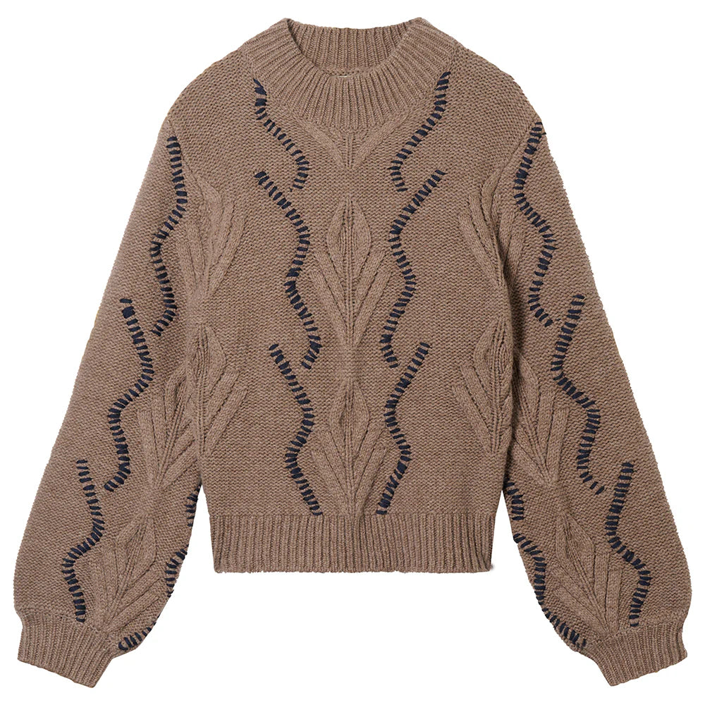 Overstitch Cable Turtle - Latte, Autumn, Ink