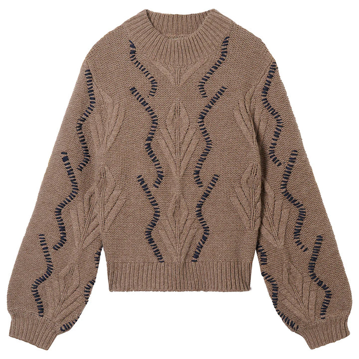 Overstitch Cable Turtle - Latte, Autumn, Ink