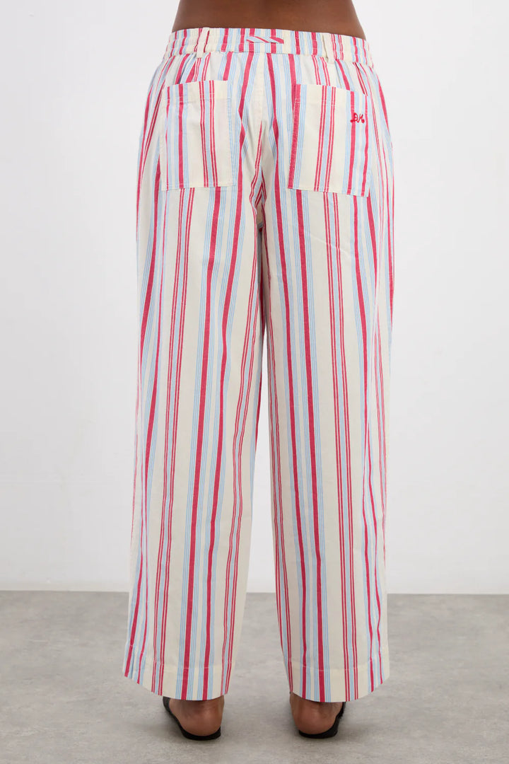 Georgia Trousers - Butter Cherry Stripe