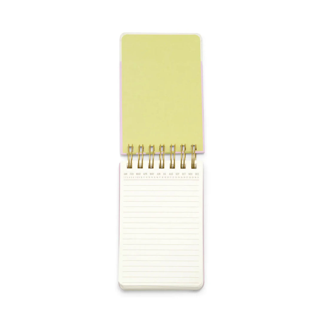 Chunky Notepad Wavy Stripes - Green & Lilac