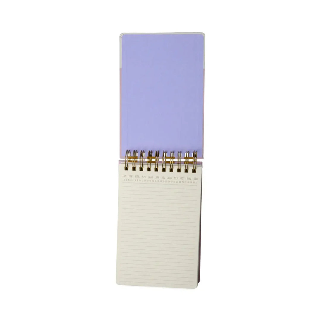 Large Chunky Notepad - Lilac & Ochre Stripe