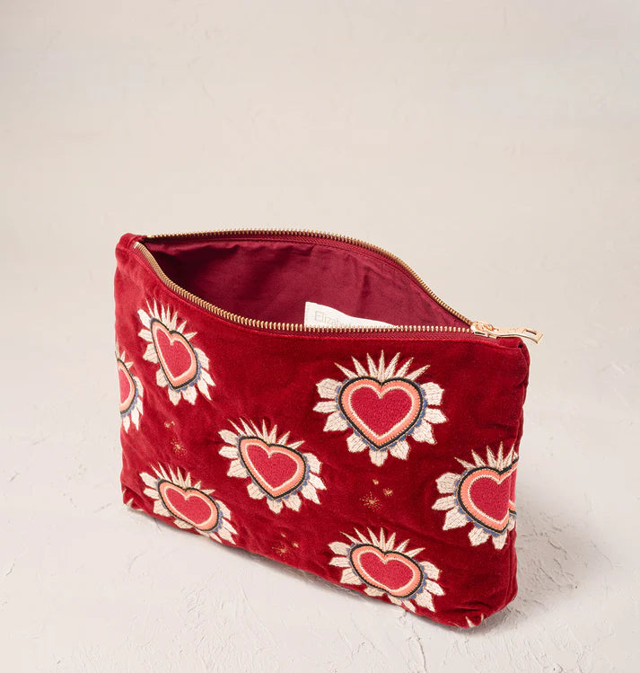 Enchanted Heart Scatter Rouge Velvet Everyday Pouch