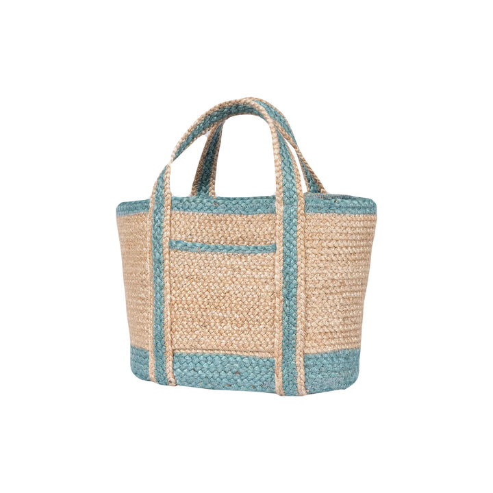 Aqua Pocket Tote Small