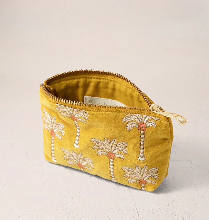 Sunrise Palms Coin Purse - Mustard Yellow