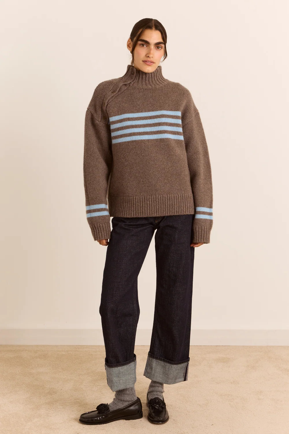 Tallulah Jumper - Mole/Blue