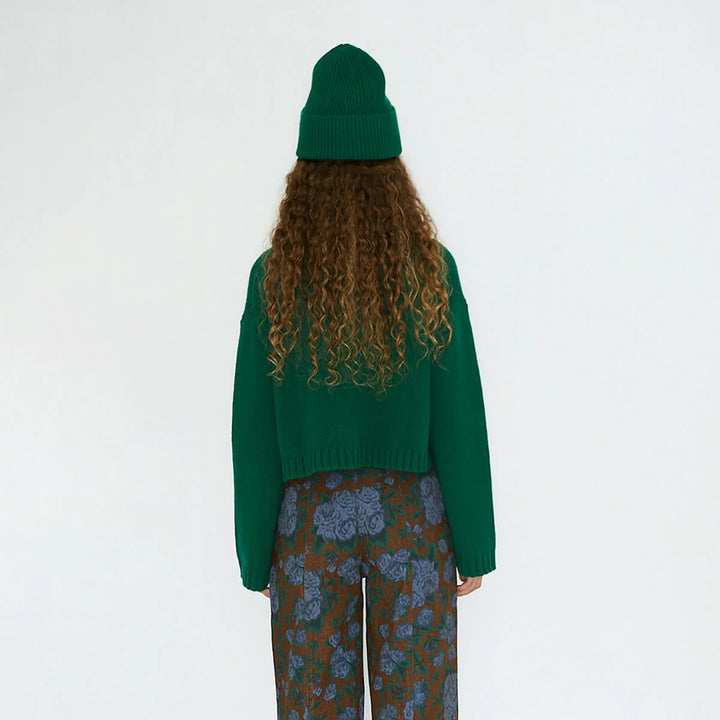 Tie Detail Cardigan - Dark Green