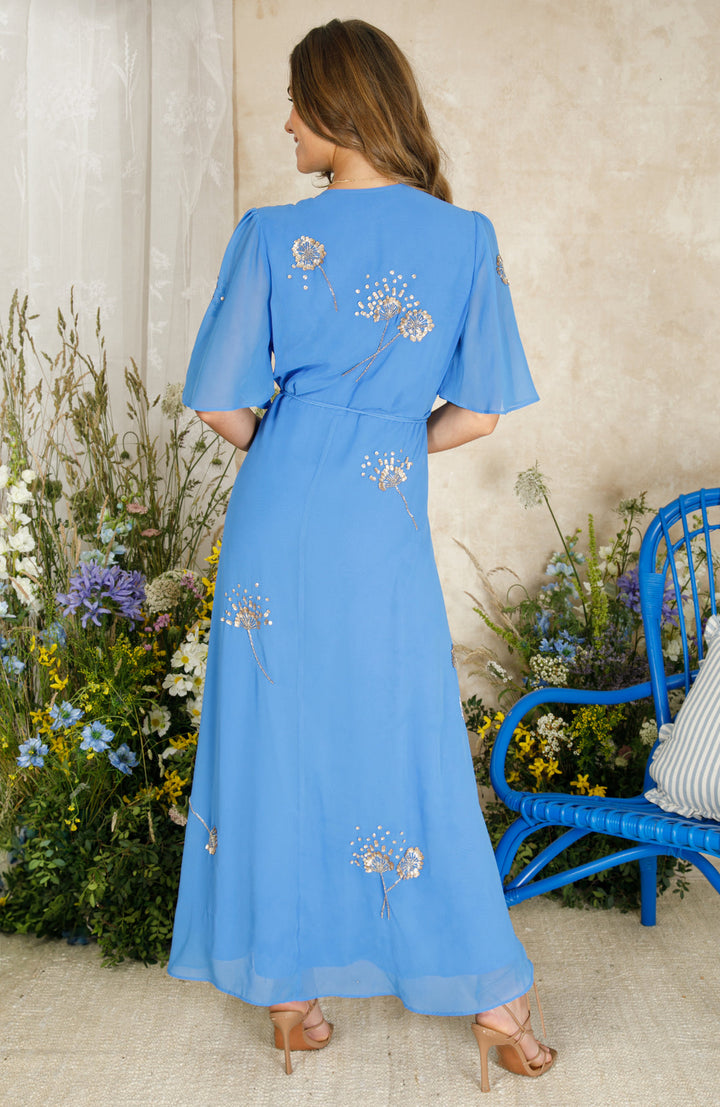 Mallory Embellished Dress - Blue