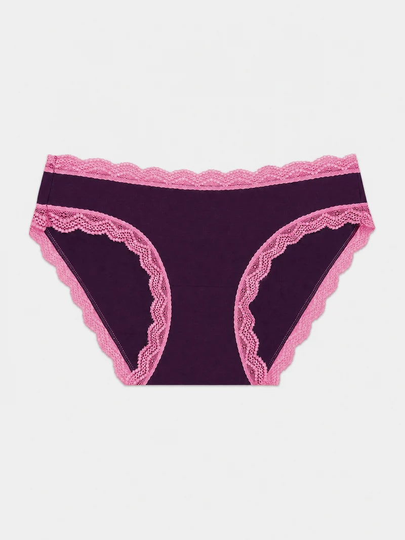 Classic Knicker - Black Cherry/Pink Pop