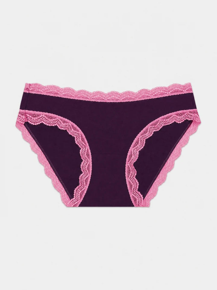 Classic Knicker - Black Cherry/Pink Pop