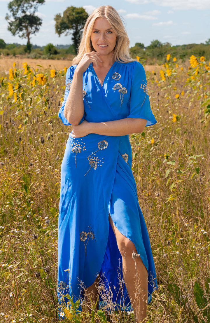 Mallory Embellished Dress - Blue