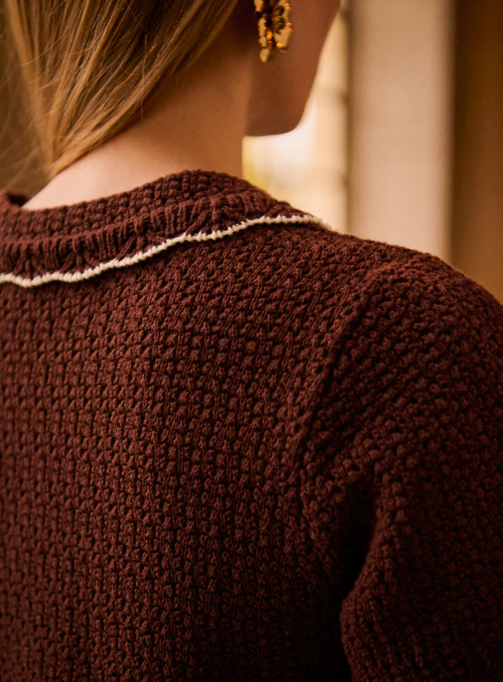Mina Knitted Top - Chocolate