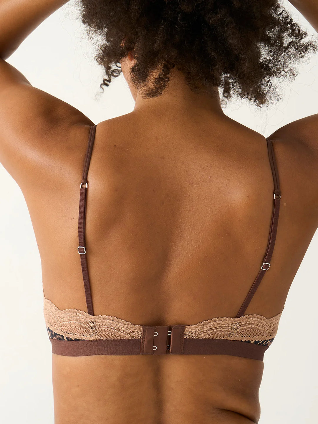 Light Lace Triangle Bra - Leopard