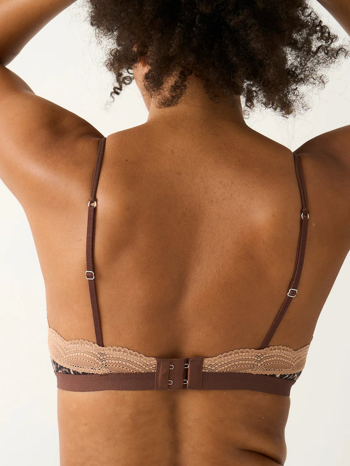 Light Lace Triangle Bra - Leopard