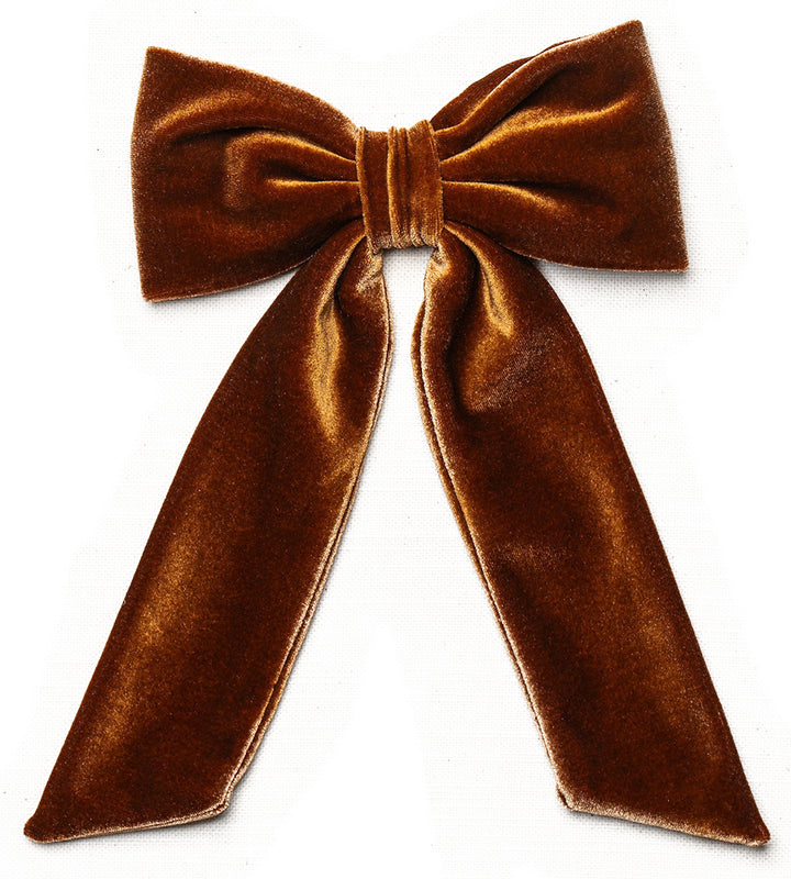The Cinnamon Velvet Classic Hair bow