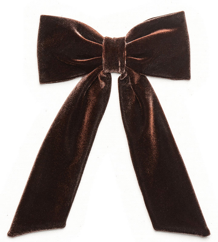 The Chocolate Brown Velvet Hair Bow