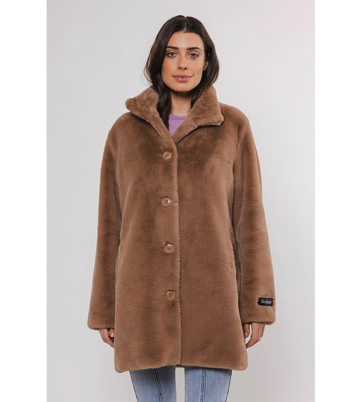 Nonna Faux Fur Coat - Twig