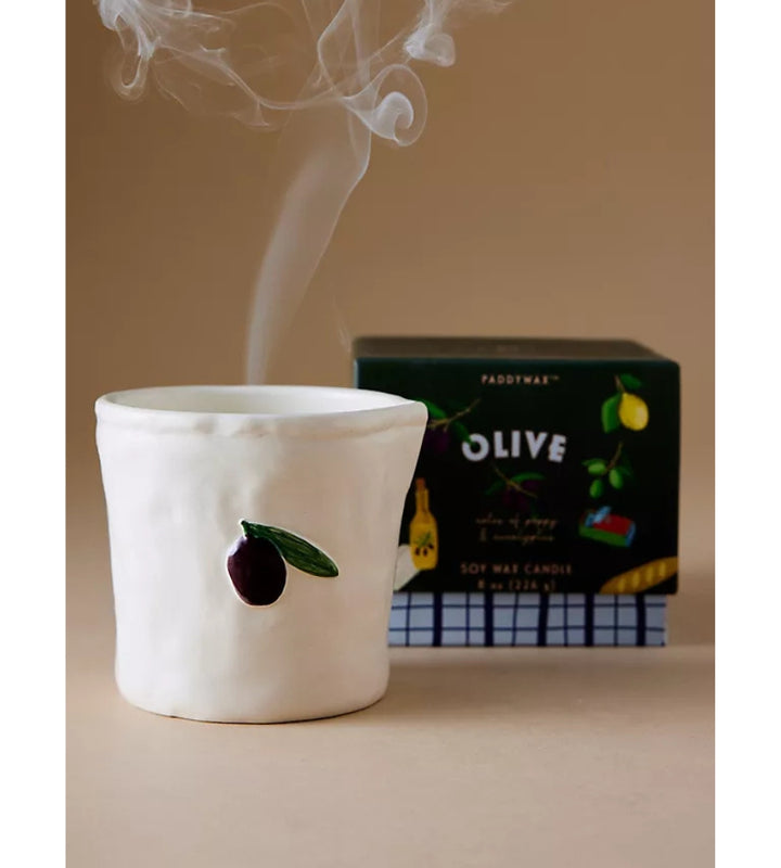 Paddywax Bistro Olive Ceramic Candle - Fig Olive